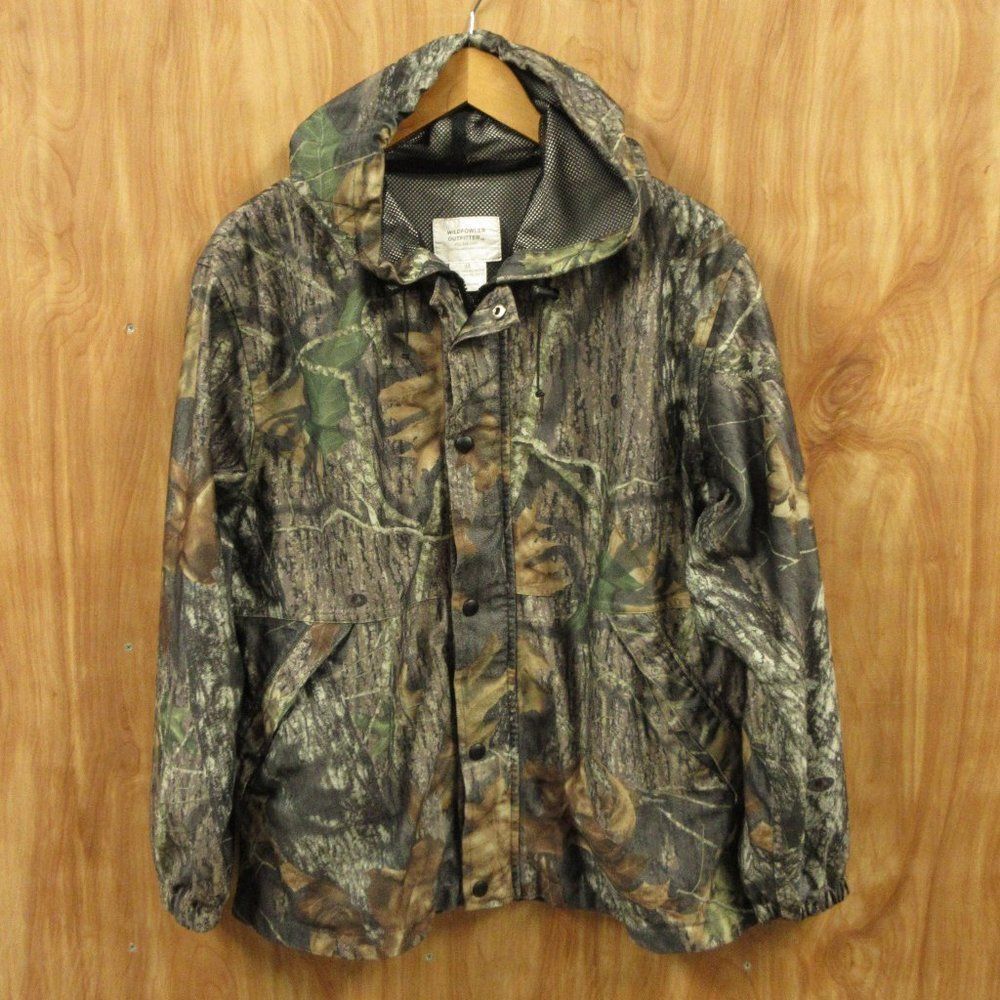 WILDFOWLER OUTFITTER Waterproof Parka Mens M Mossy Oak Camo Hunting Coat‎ Jacket